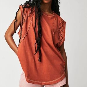 Free People Table For Two Tee, SZ Small, NWT, $35